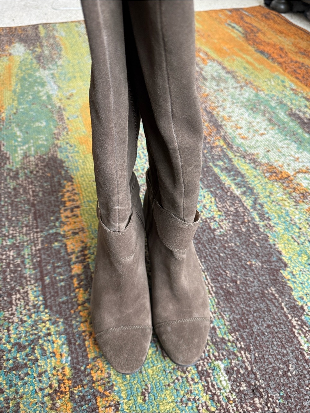 Giani Bernini Tall Suede Boots in Taupe